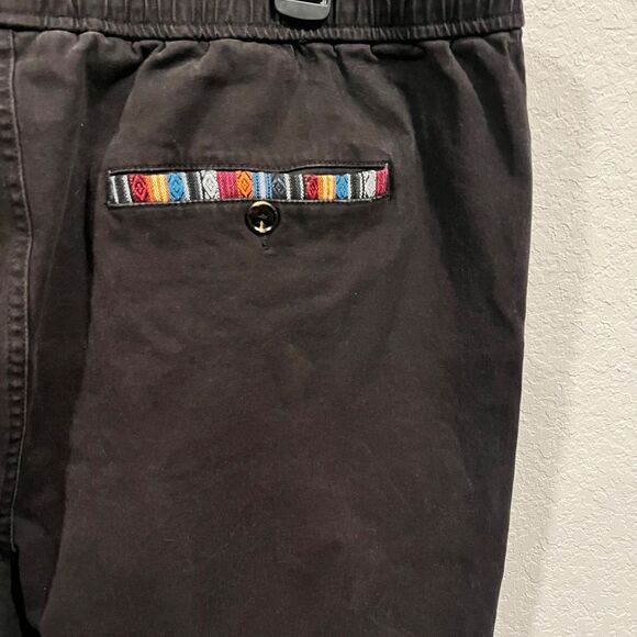 Wowie Rambler Jogger Pants Men's XL Black Elastic Drawstring Aztec Crow - Picture 7 of 9